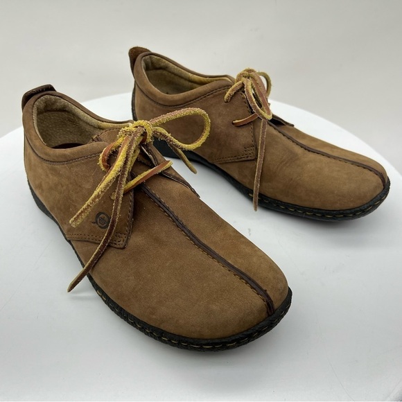 Born Oxford Sneaker Nubuck Brown Leather Gorp Western Southwestern Hippie Boho 8 - Picture 7 of 15